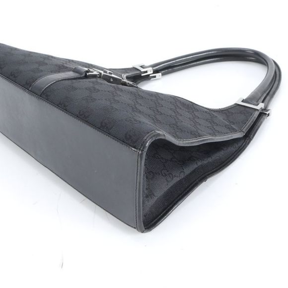 Gucci GG Canvas Jackie 002-1067 Leather Shoulder Bag Shoulder Hand Black - Picture 5 of 11